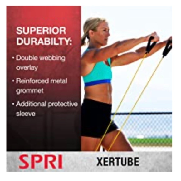 New SPRI Unisex Home GYM Workout Xertube Resistance Band Handles/Door Attachment - Picture 8 of 13